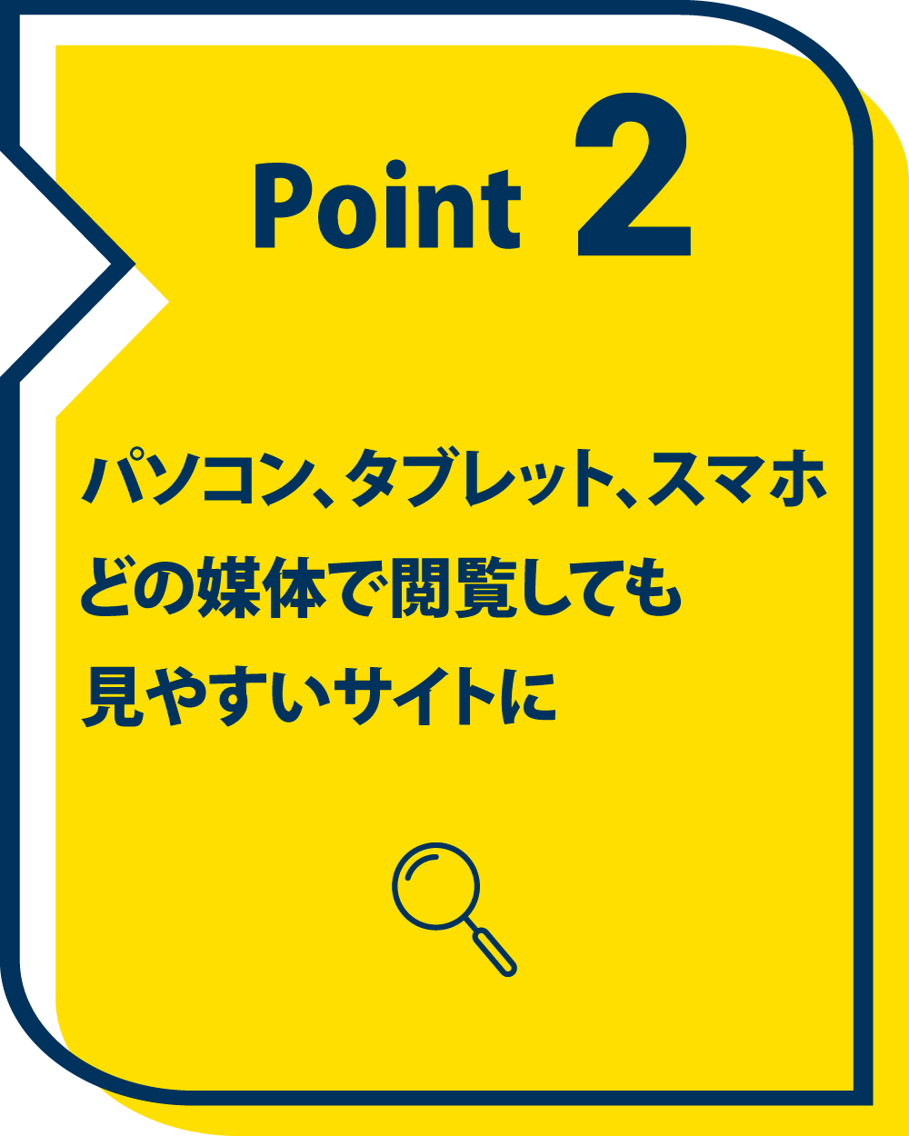 パソコン、タブレット、スマホどの媒体で閲覧しても見やすいサイトに